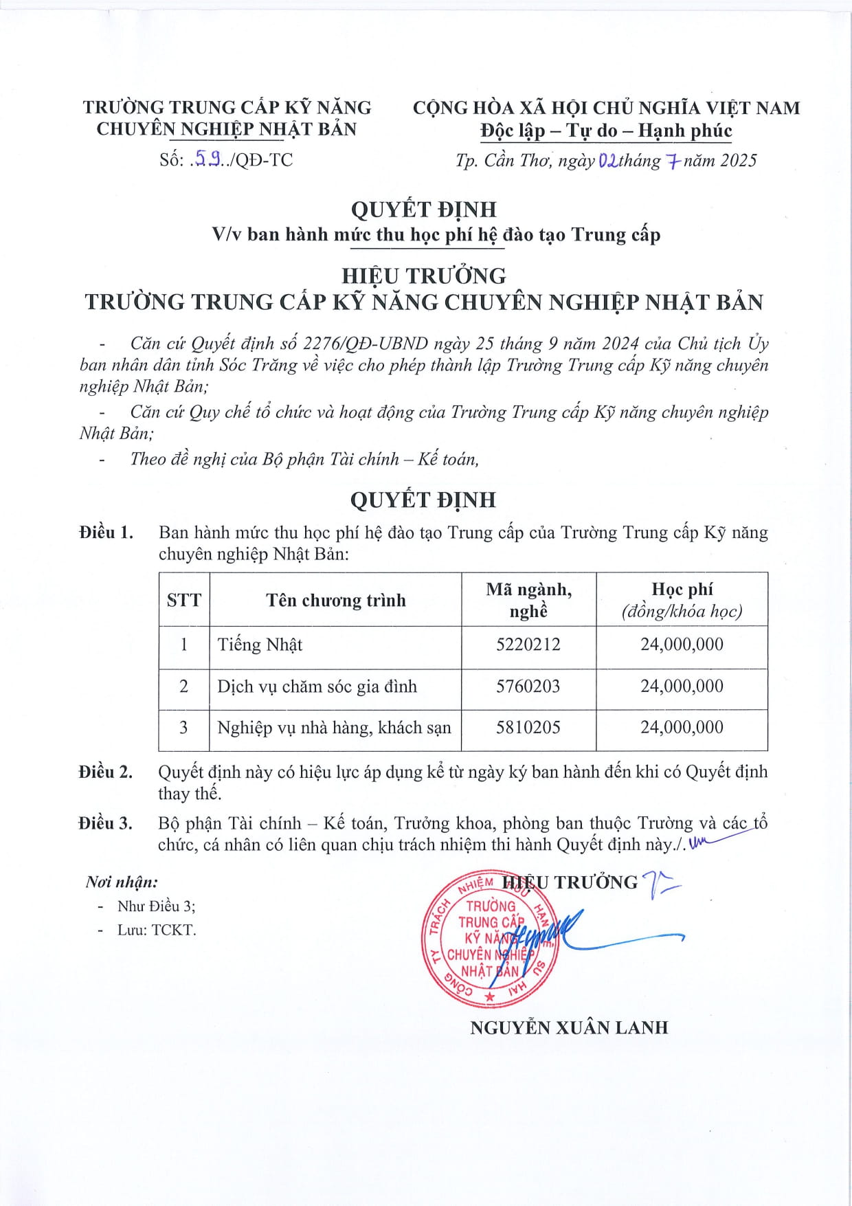 Trường trung cấp chuyên nghiệp Nhật Bản